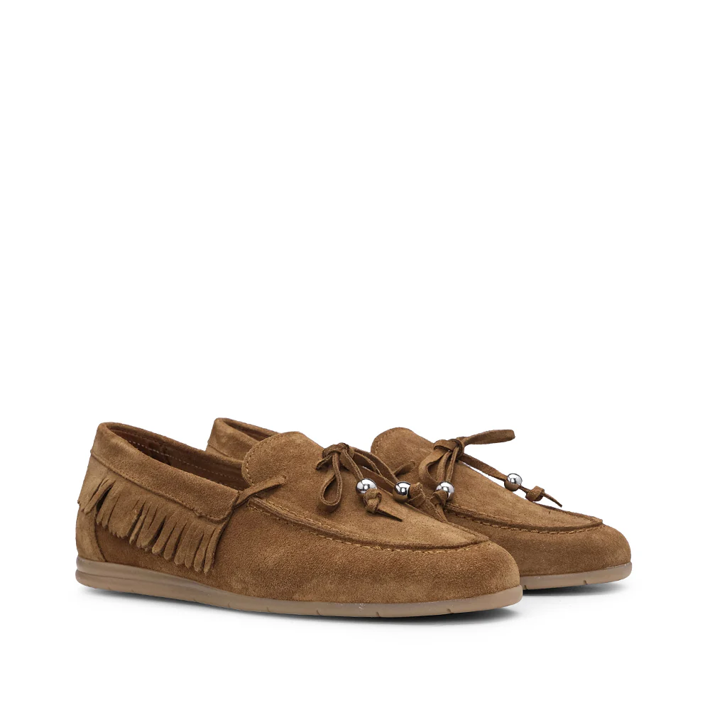 Sapato Mocassim Mulher Camurça Camel - Image 2