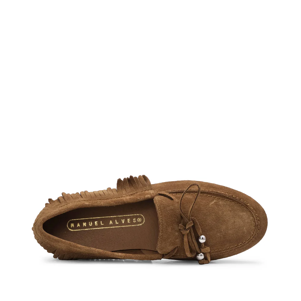 Sapato Mocassim Mulher Camurça Camel - Image 4
