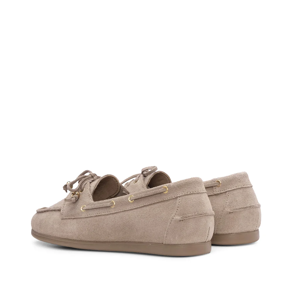 Sapato Mocassim Mulher Camurça Bege - Image 3