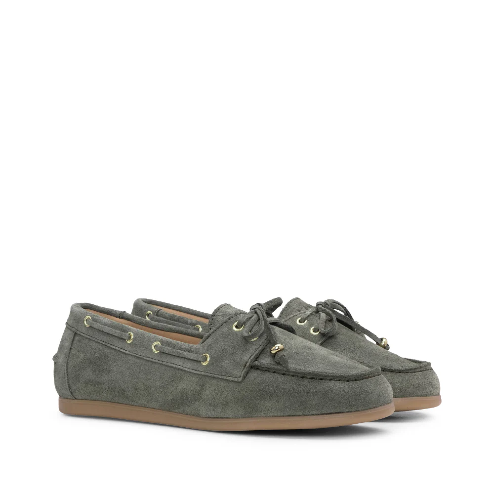 Sapato Mocassim Mulher Camurça Verde - Image 2