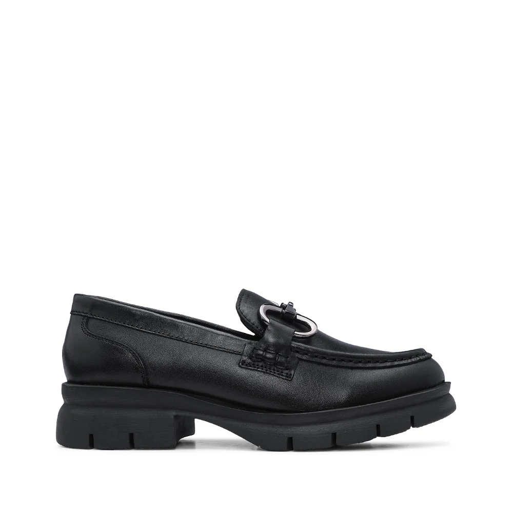 Sapato Mocassim Mulher Pele Preto