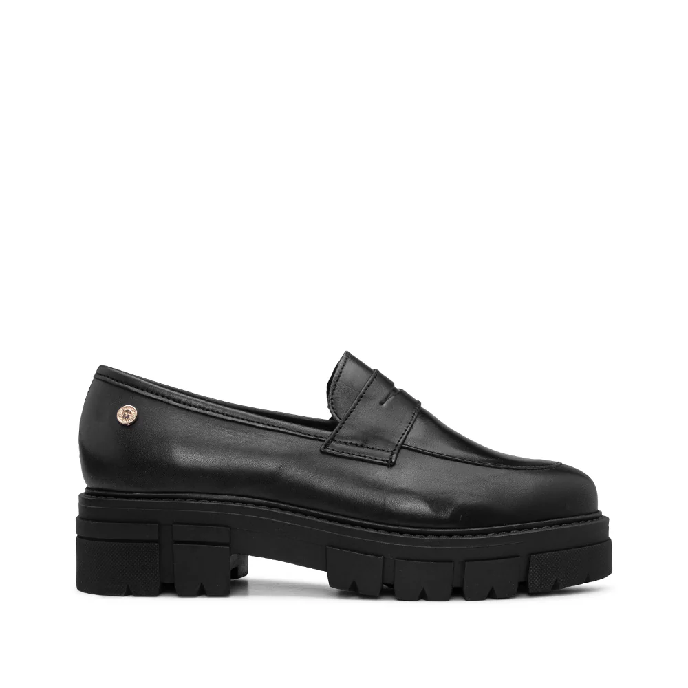 Sapato Mocassim Mulher Pele Preto