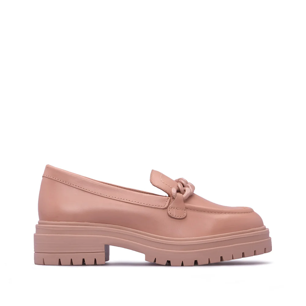 Sapato Mocassim Mulher Pele Nude