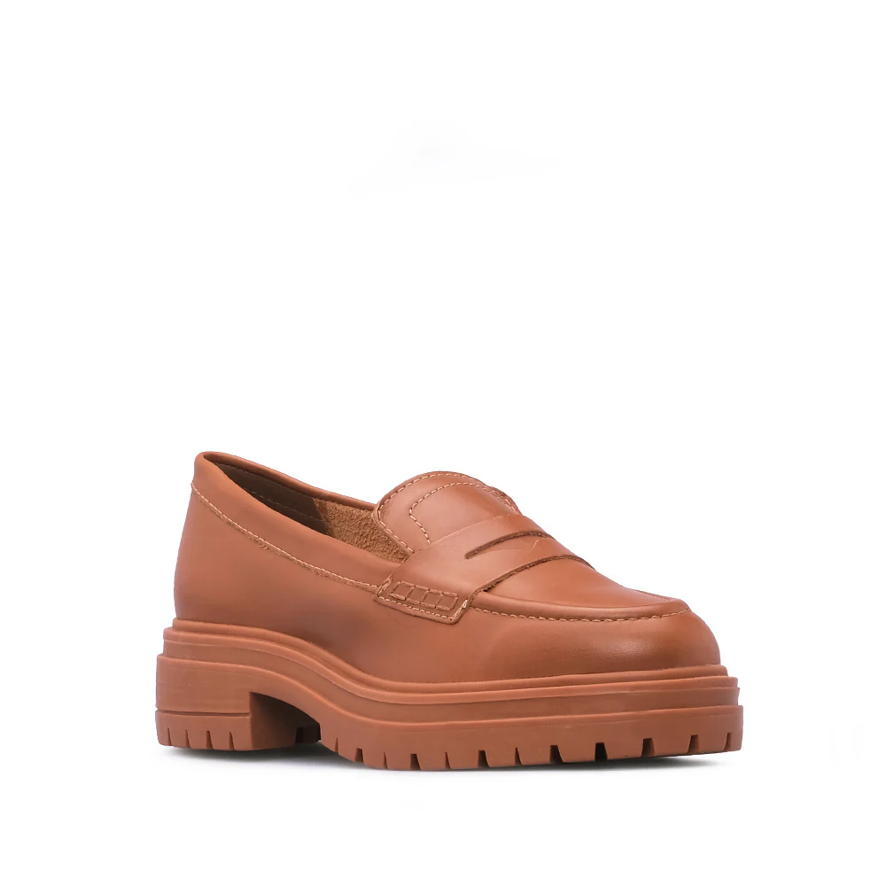 Sapato Mocassim Mulher Pele Camel - Image 3