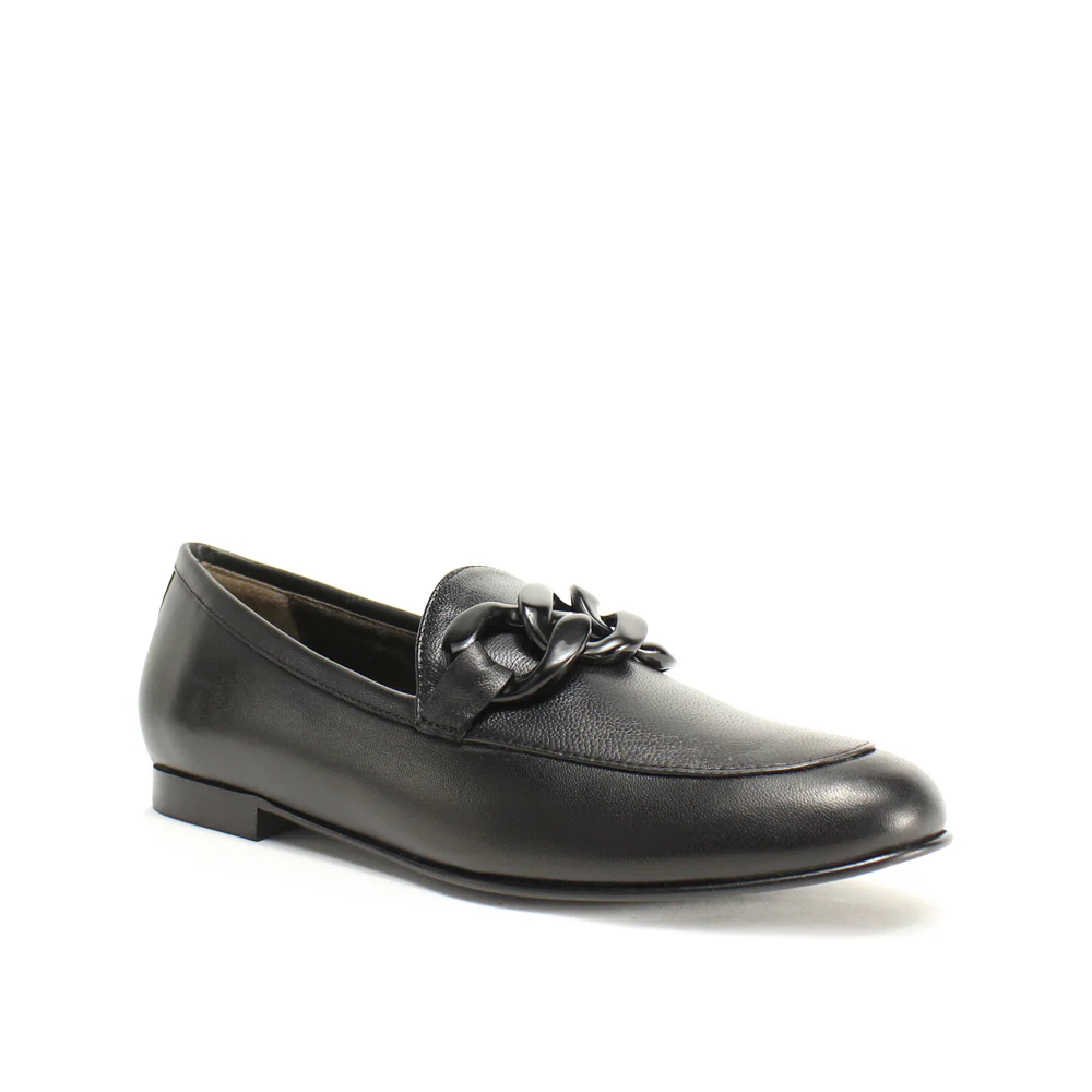 Sapato Mocassim Mulher Pele Preto - Image 2