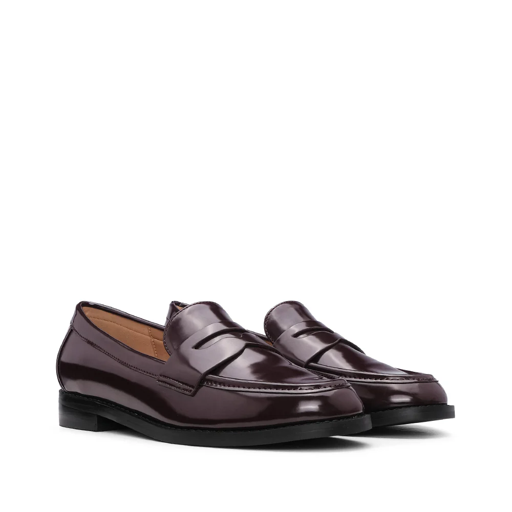 Sapato Mocassim Mulher Polido Bordeaux - Image 2