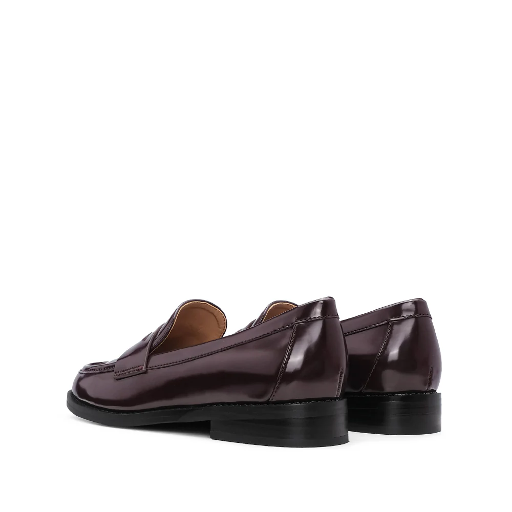 Sapato Mocassim Mulher Polido Bordeaux - Image 3