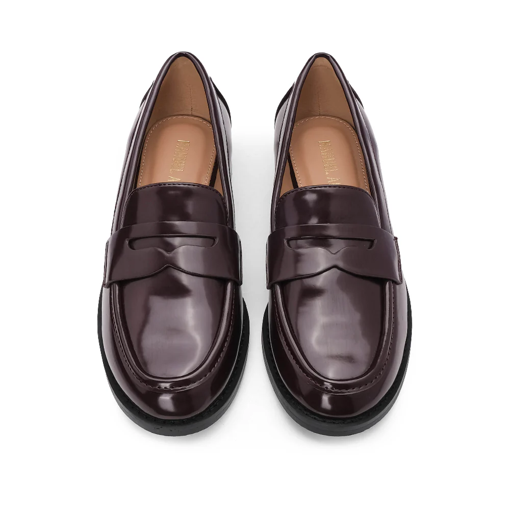 Sapato Mocassim Mulher Polido Bordeaux - Image 5