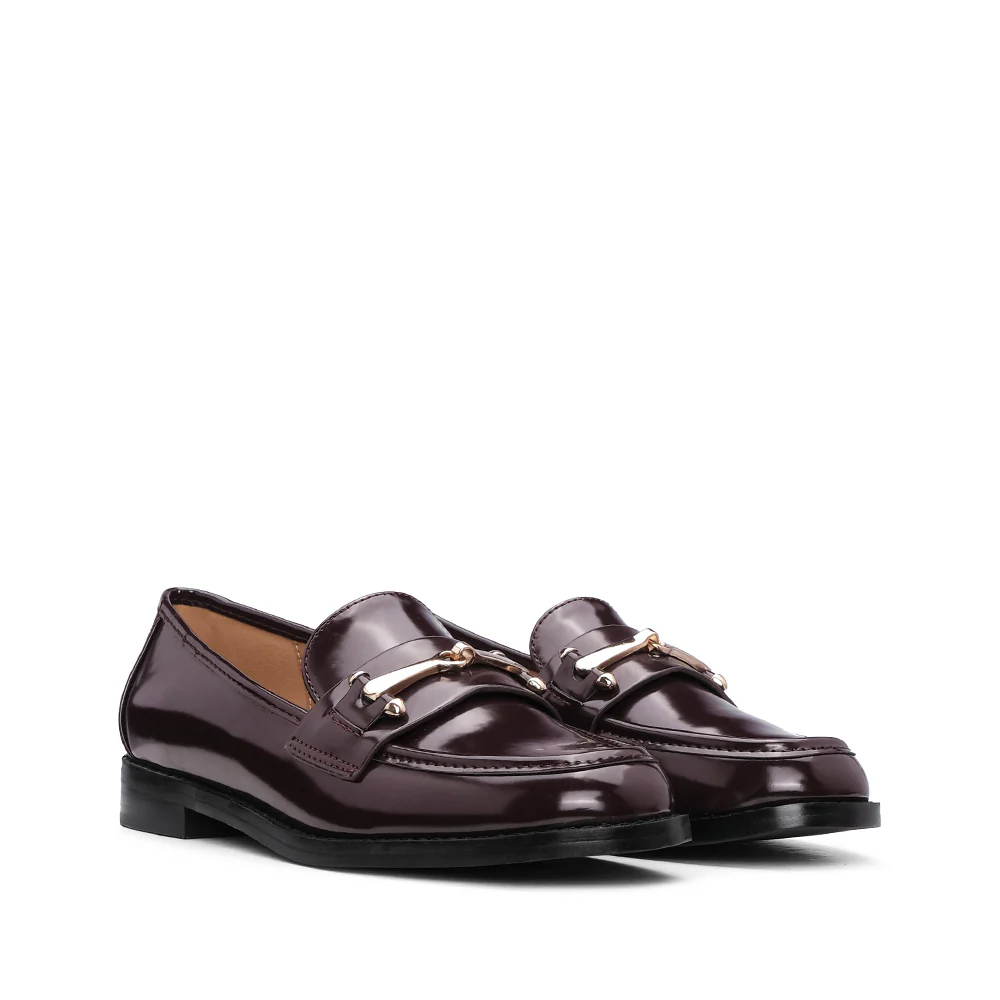 Sapato Mocassim Mulher Polido Bordeaux - Image 2