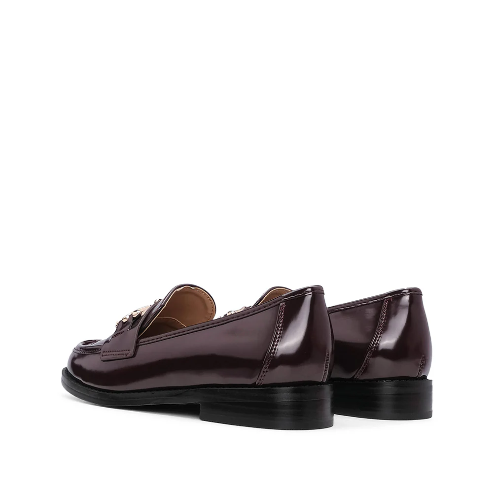 Sapato Mocassim Mulher Polido Bordeaux - Image 3
