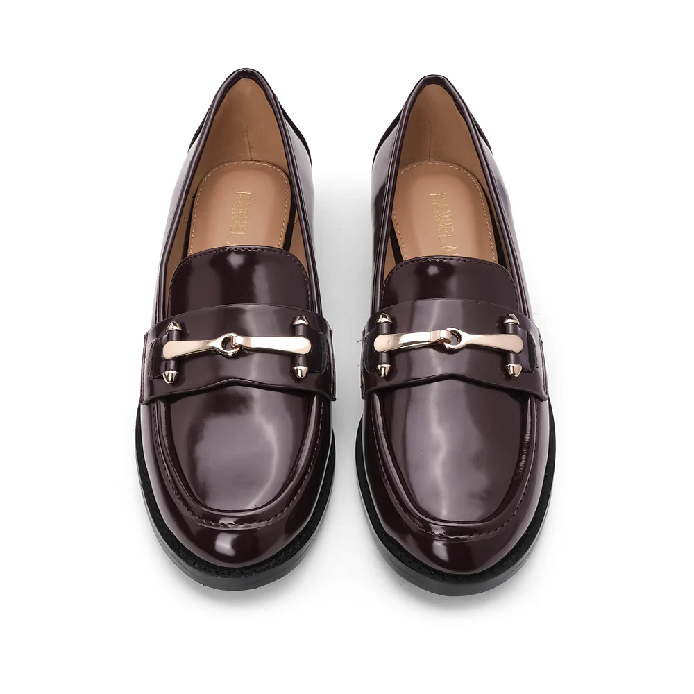 Sapato Mocassim Mulher Polido Bordeaux - Image 5