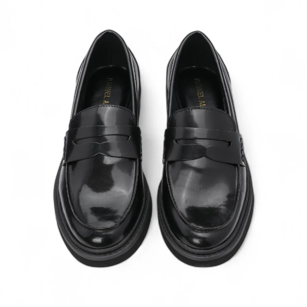 Sapato Mocassim Mulher Polido Preto