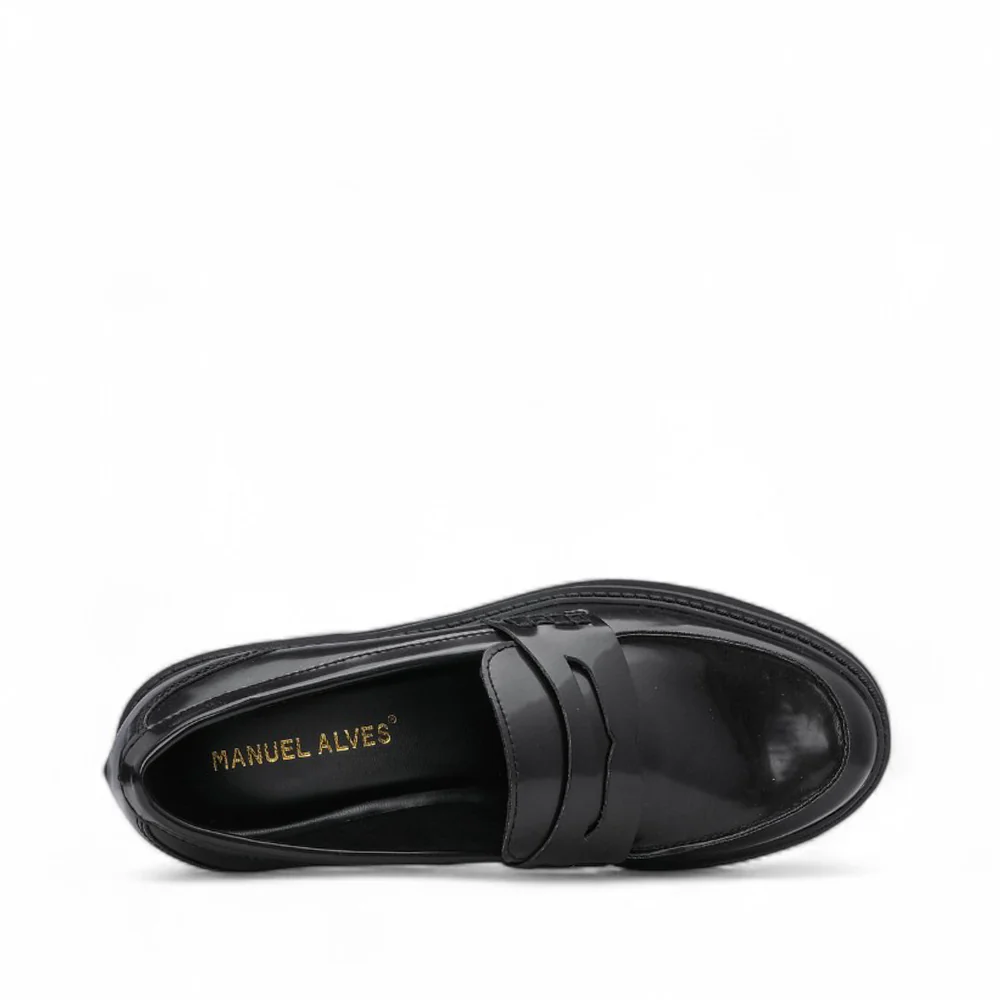 Sapato Mocassim Mulher Polido Preto - Image 5
