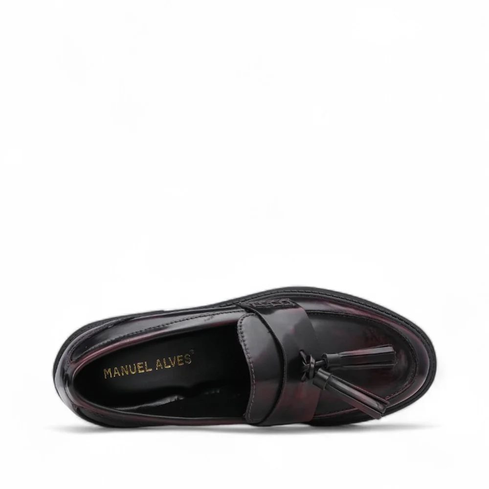 Sapato Mocassim Mulher Polido Bordeaux - Image 4
