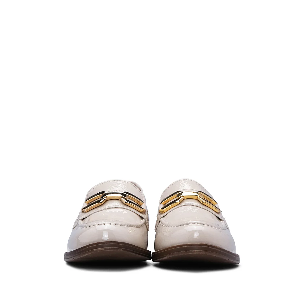 Sapato Mocassim Mulher Verniz Bege - Image 6