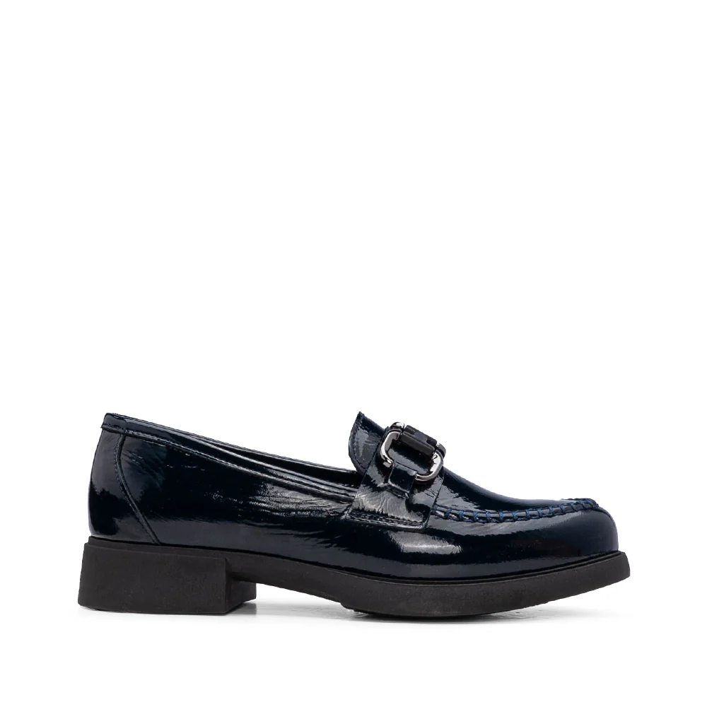 Sapato Mocassim Mulher Verniz Azul