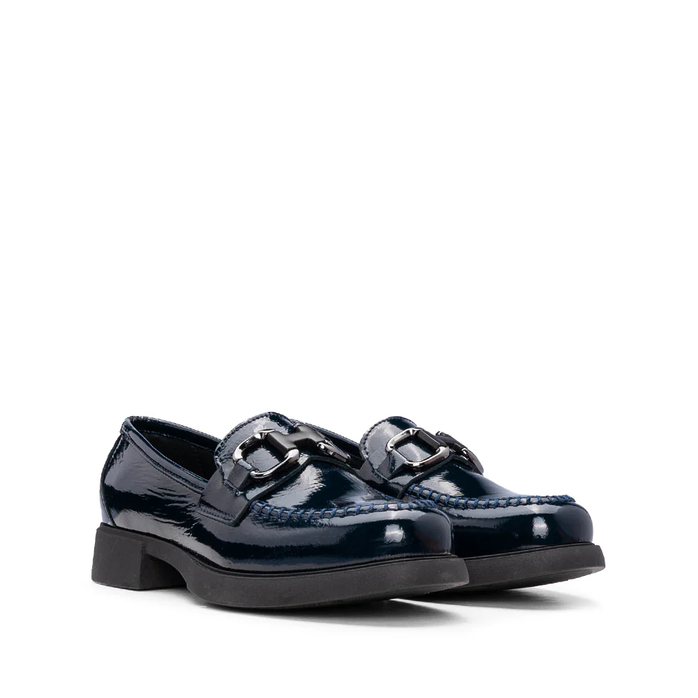 Sapato Mocassim Mulher Verniz Azul - Image 2