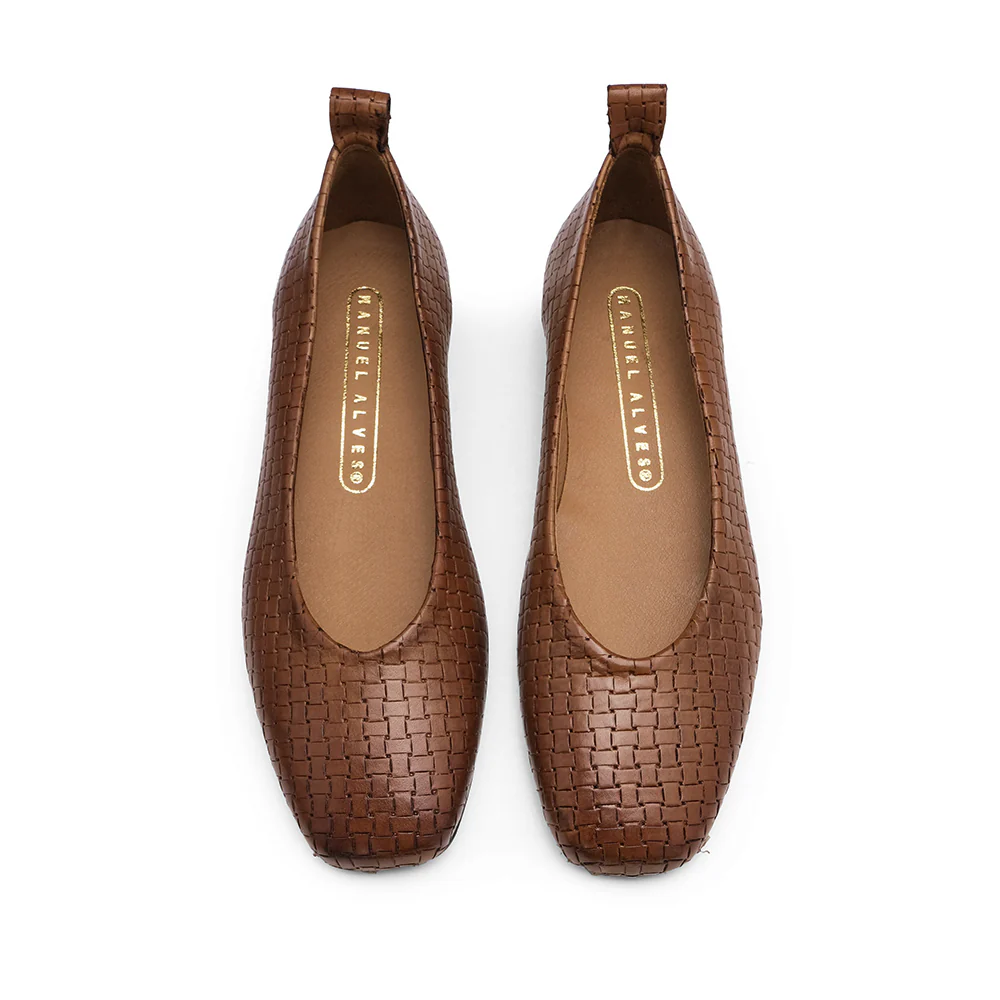 Sapato Sabrinas Mulher Gravado Camel - Image 4