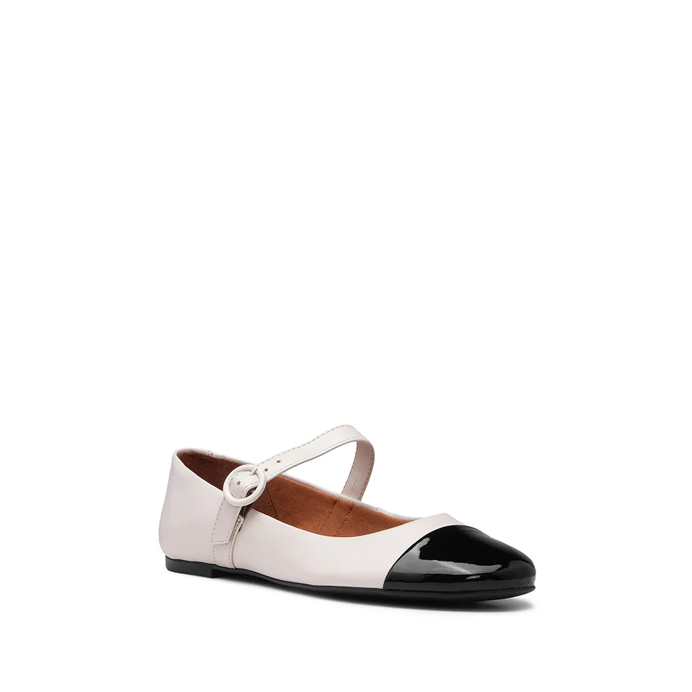 Sapato Mary Jane Mulher Bege - Image 3