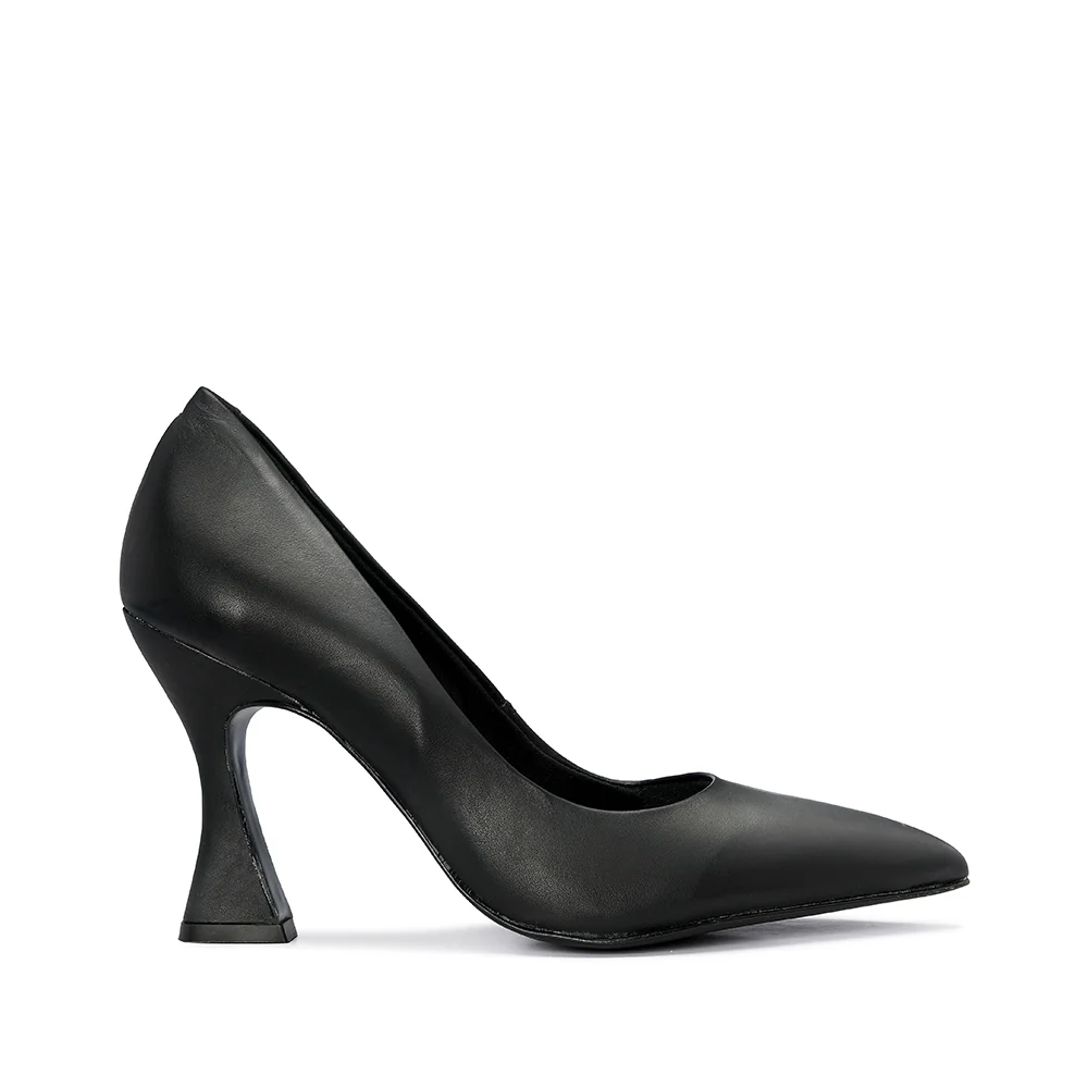 Sapato Salto Alto Mulher Pele Preto