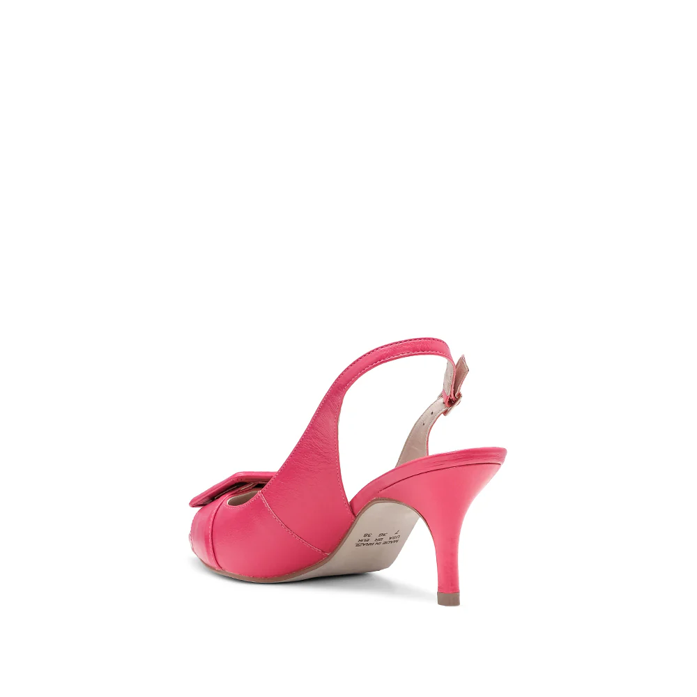 Sapato Salto Médio Mulher Pele Fuxia - Image 4