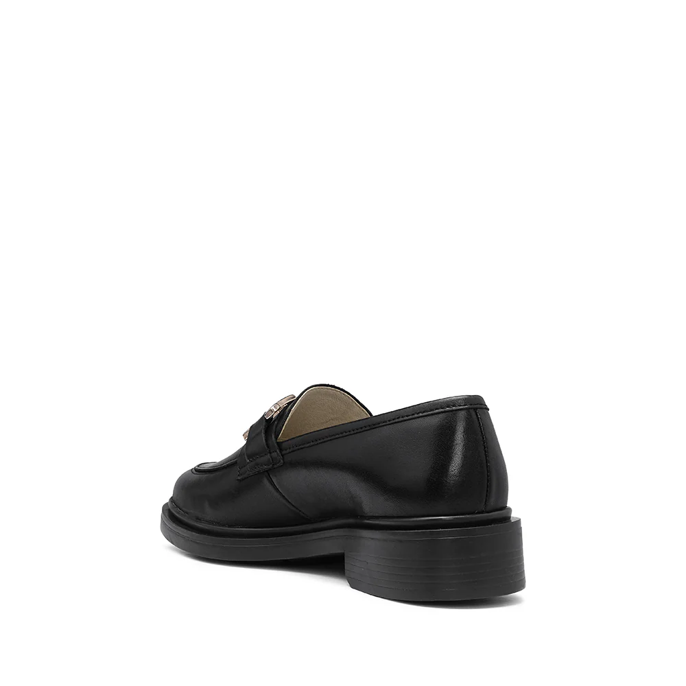 Sapato Salto Raso Mulher Pele Preto - Image 4