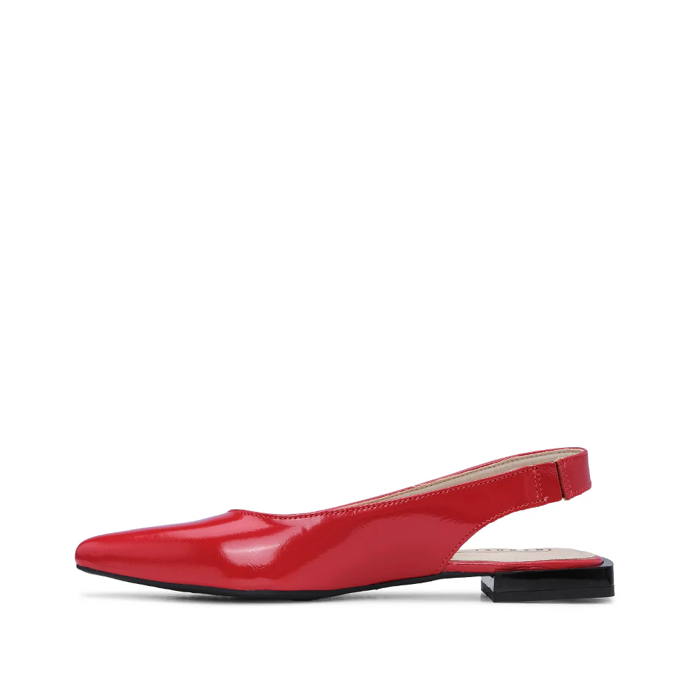 Sapato Salto Raso Mulher Verniz Vermelho - Image 2