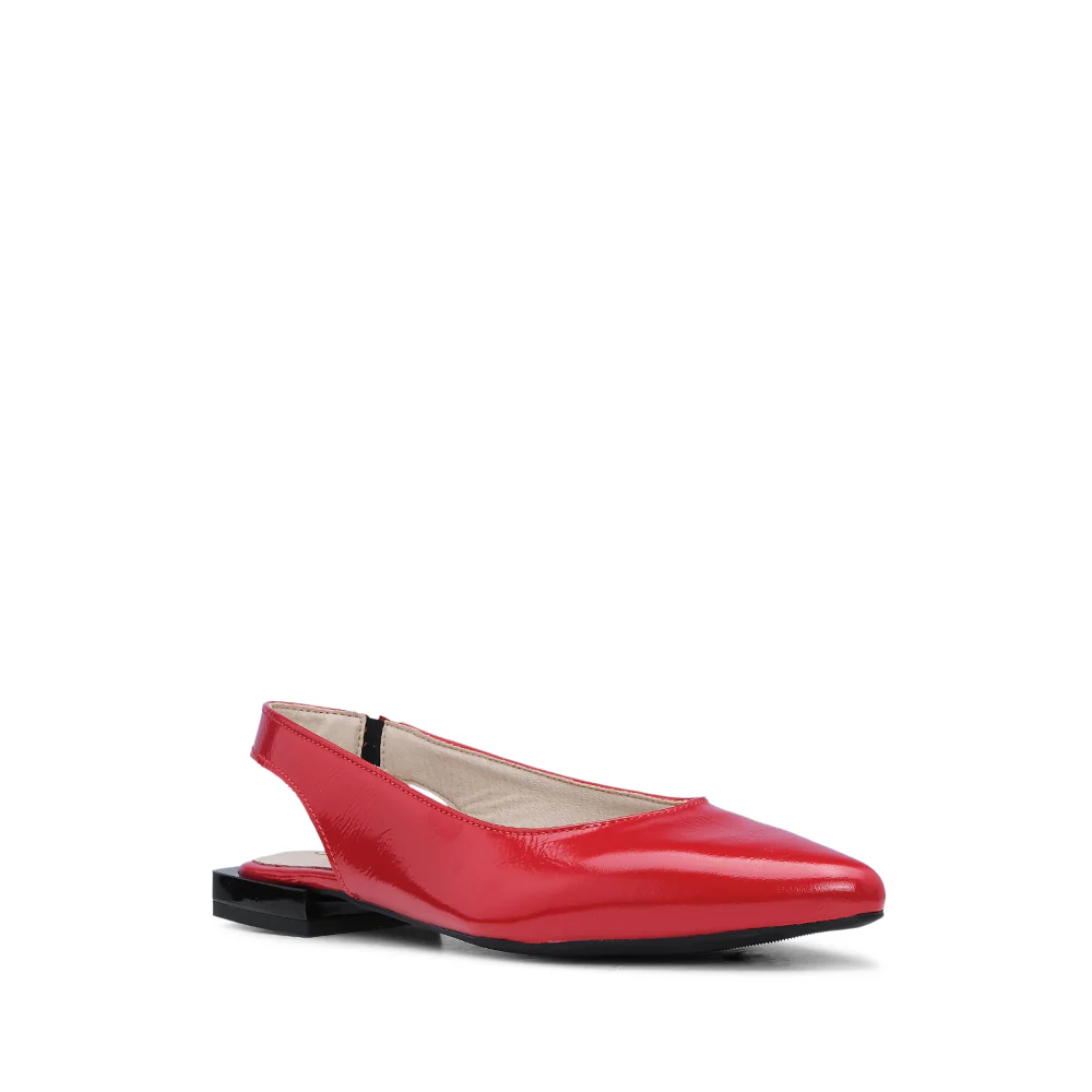 Sapato Salto Raso Mulher Verniz Vermelho - Image 3
