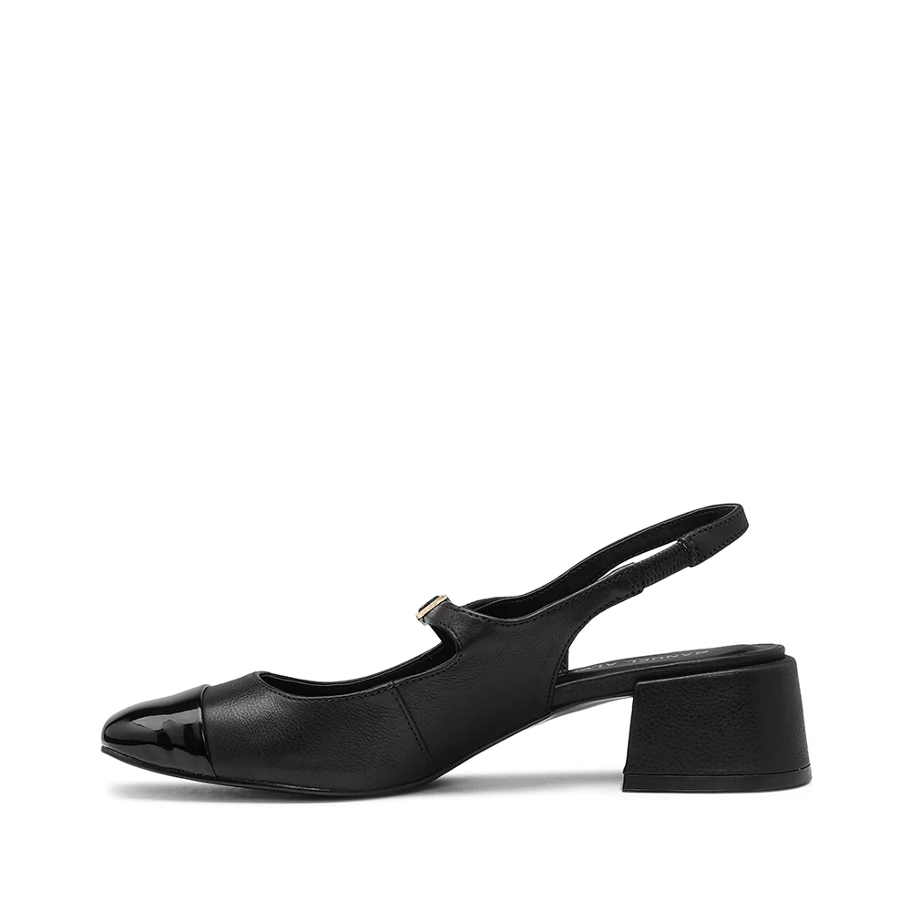 Sapato Slingback Mulher Pele Sintética Preto - Image 2