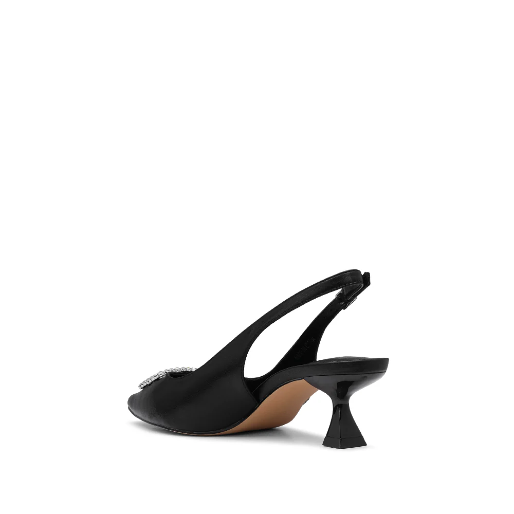 Sapato Slingback Mulher Pele Sintética Preto - Image 4