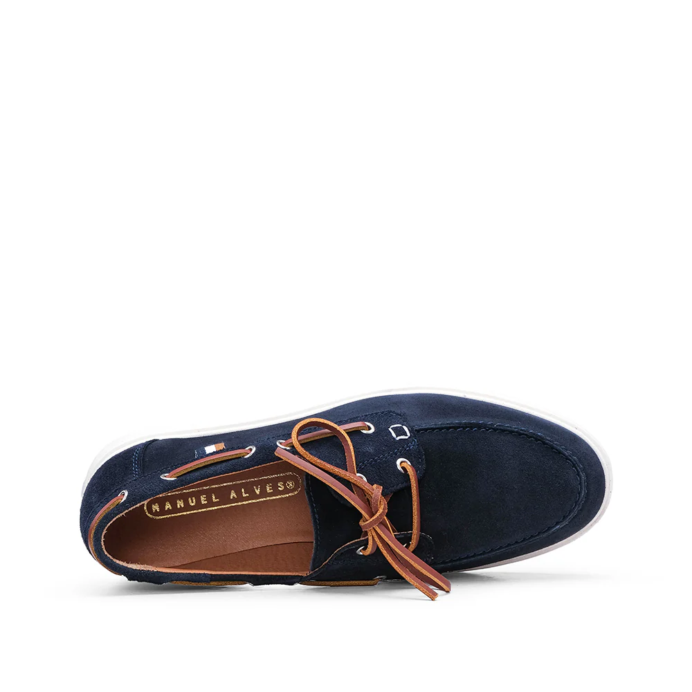 Sapato Vela Homem Camurça Azul Marinho - Image 4