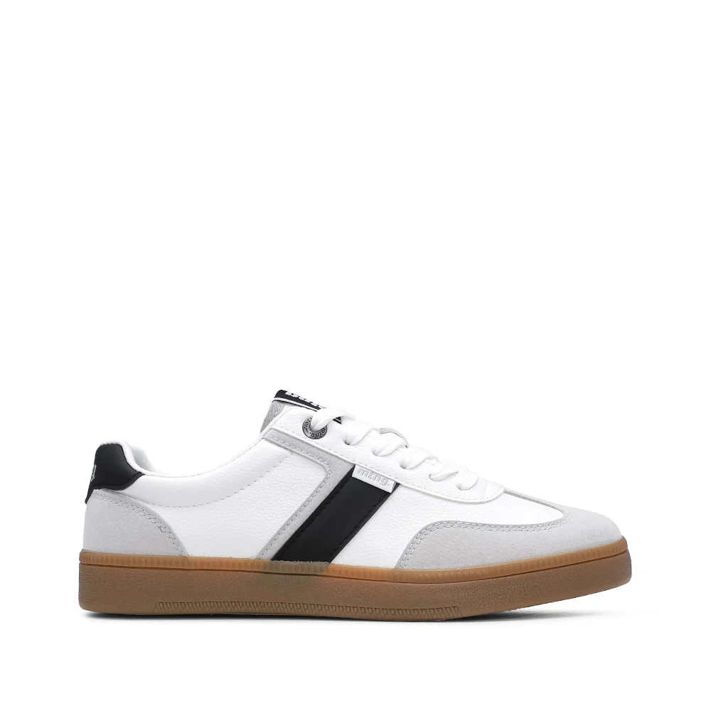 Sapatilha Casual Homem Branco E Preto