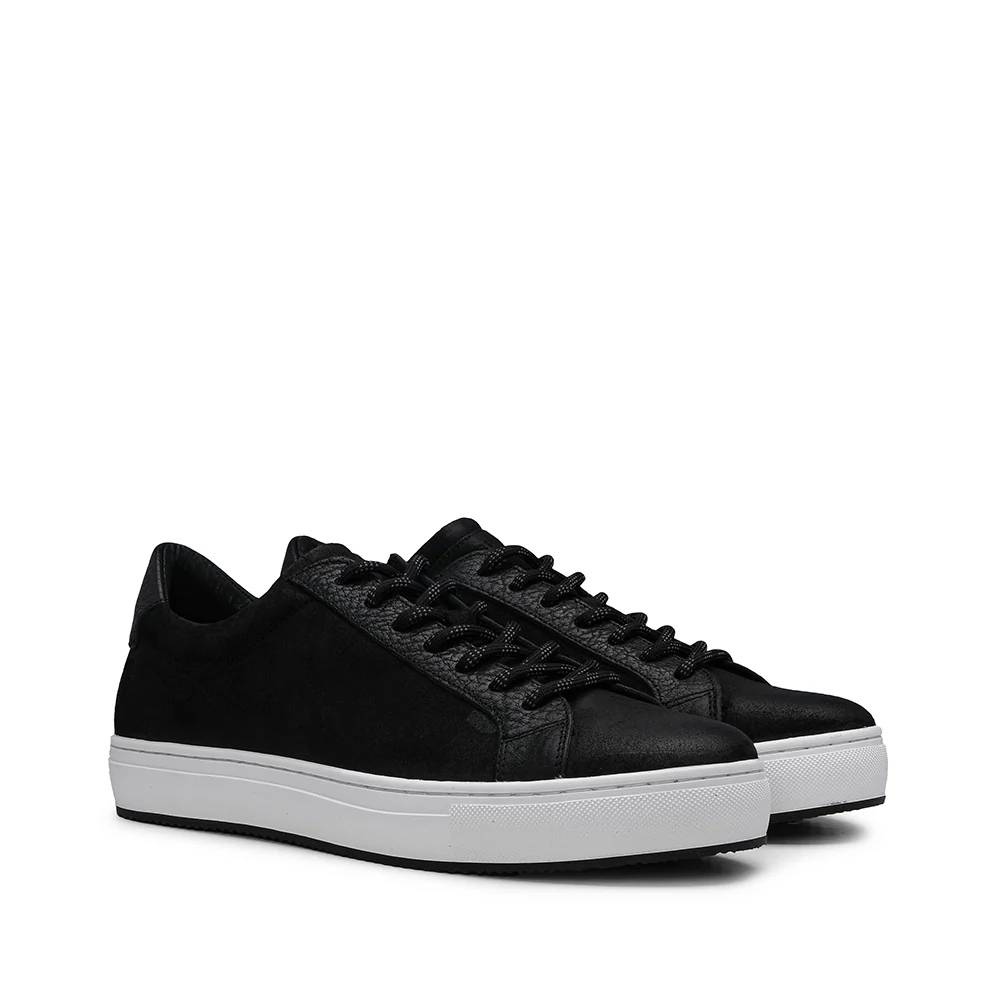 Sapatilha Casual Homem Nobuck Preto - Image 2