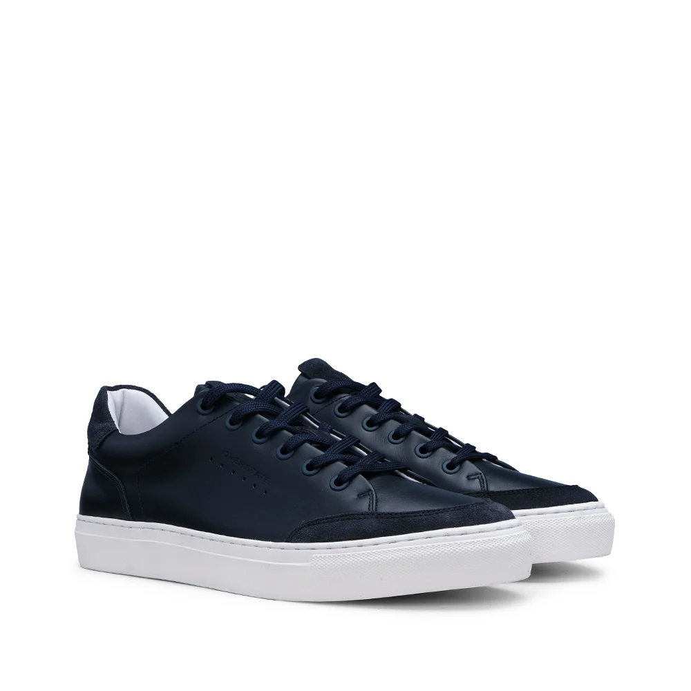Sapatilha Casual Homem Pele Azul Marinho - Image 2