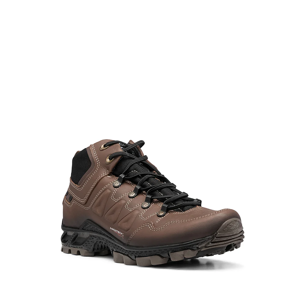 Bota Casual Homem Nobuck Castanho - Image 3