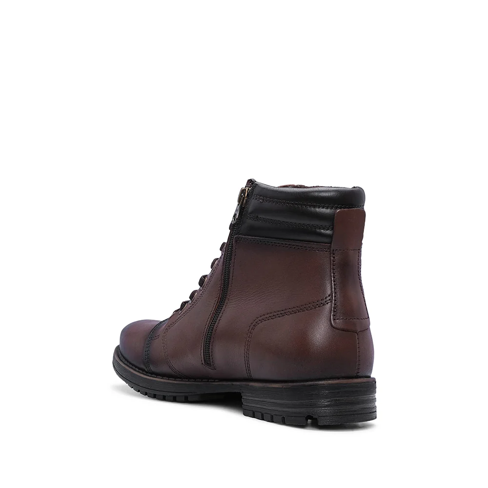 Bota Casual Homem Pele Castanho - Image 4