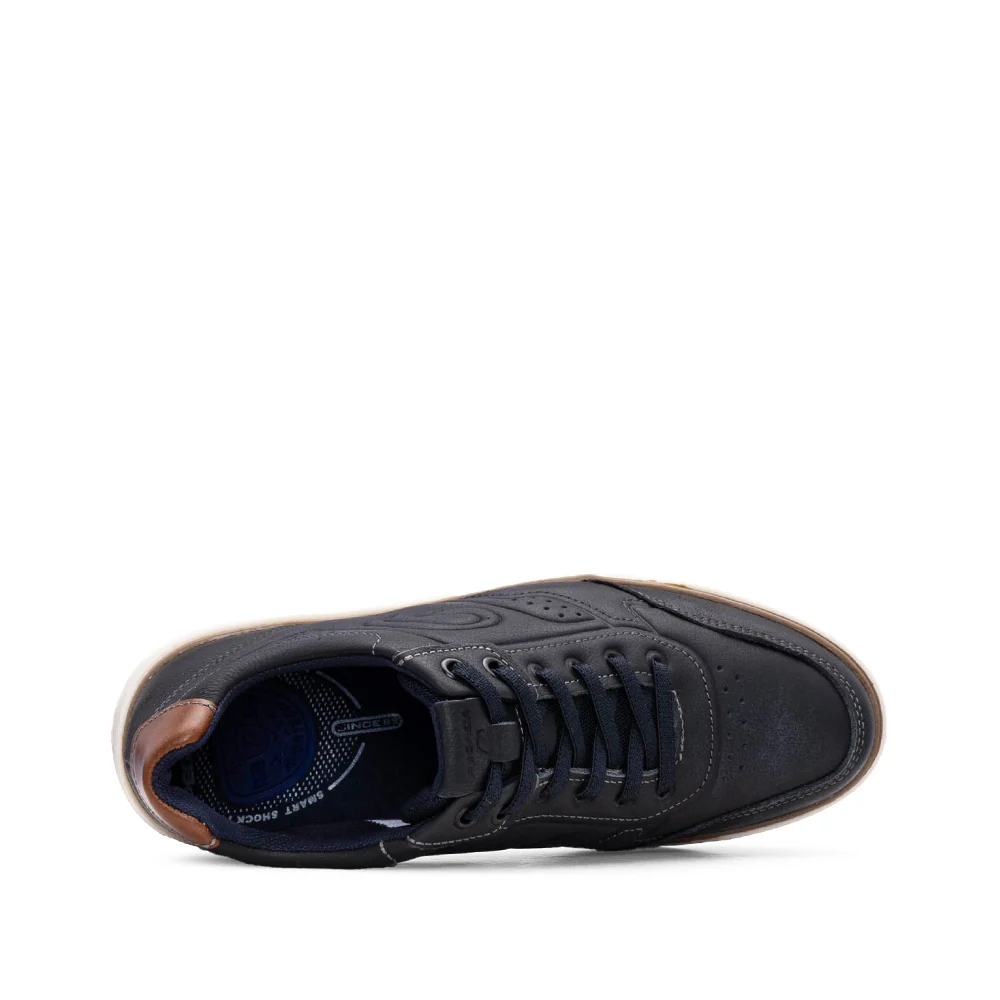 Sapatilha Casual Homem Pele Azul Marinho - Image 4