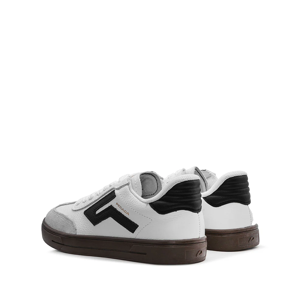 Sapatilha Casual Mulher Pele Branco E Preto - Image 3