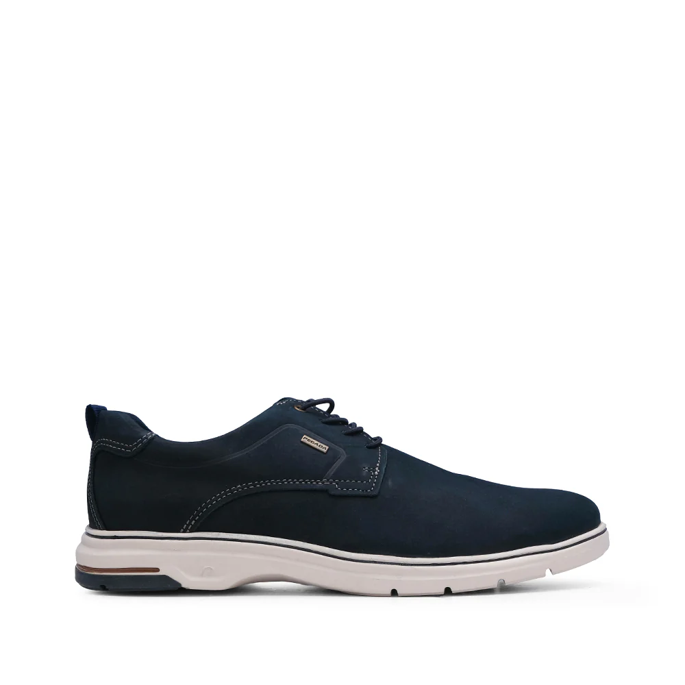 Sapato Casual Homem Pele Azul Marinho