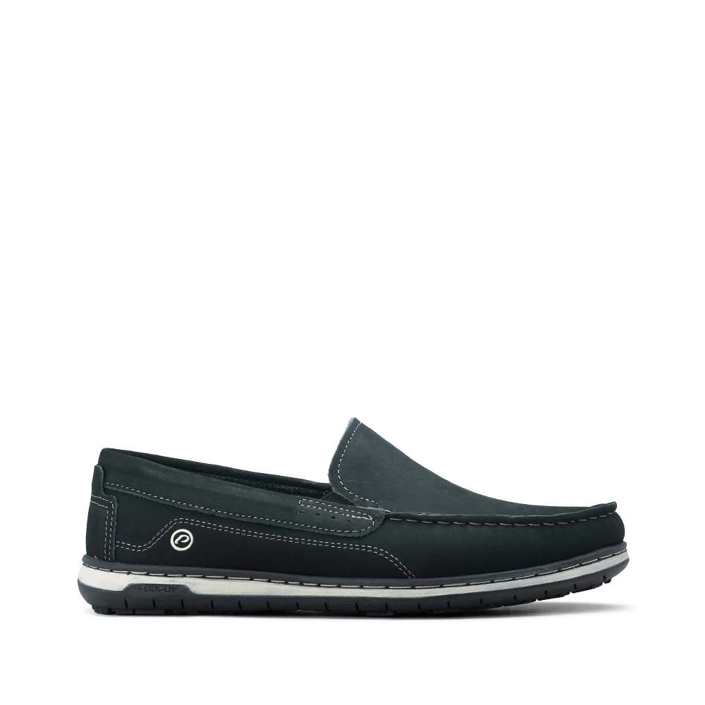 Sapato Casual Homem Pele Azul Marinho