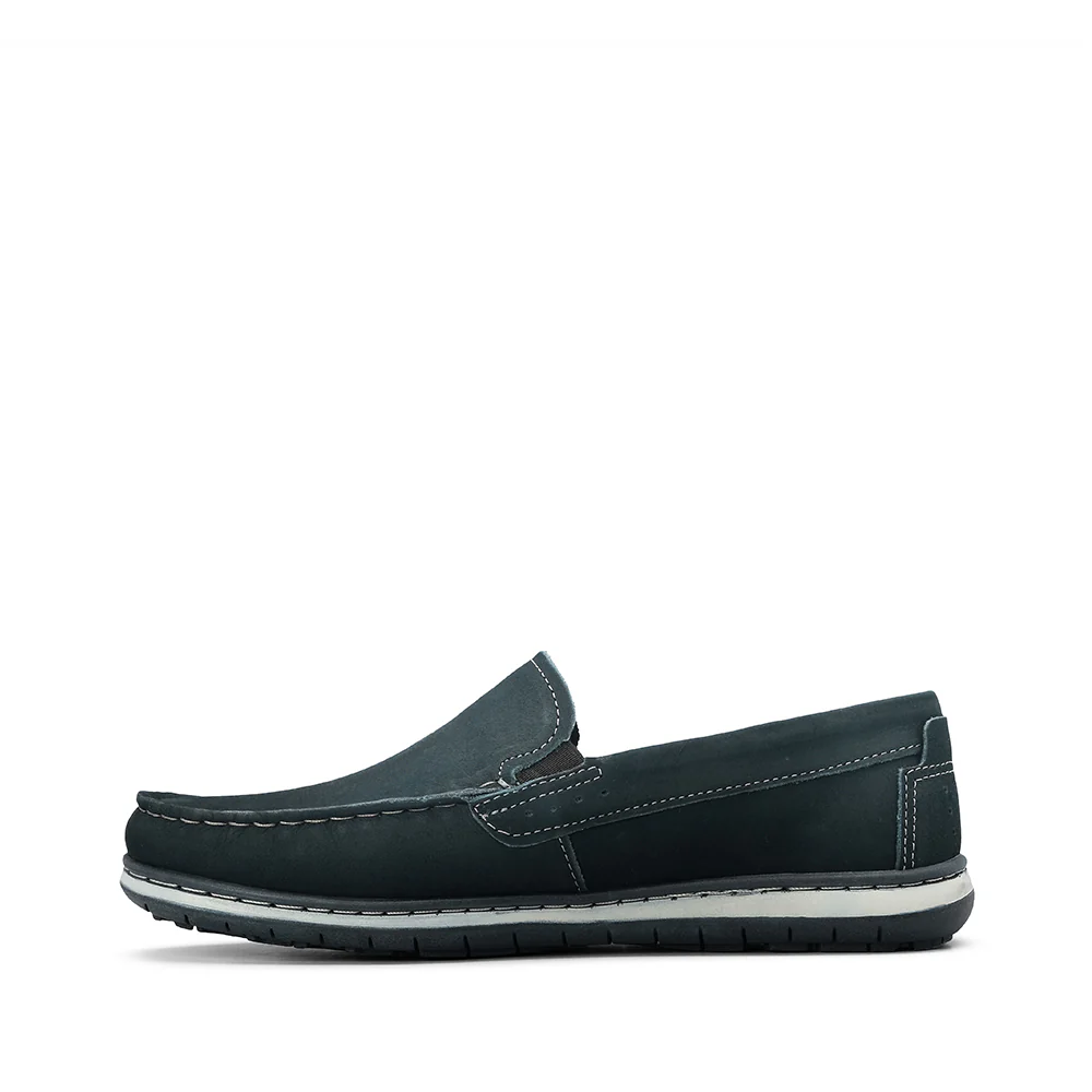 Sapato Casual Homem Pele Azul Marinho - Image 2
