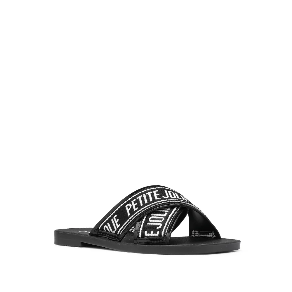 Chinelo Salto Raso Mulher Pele Sintética Preto - Image 3