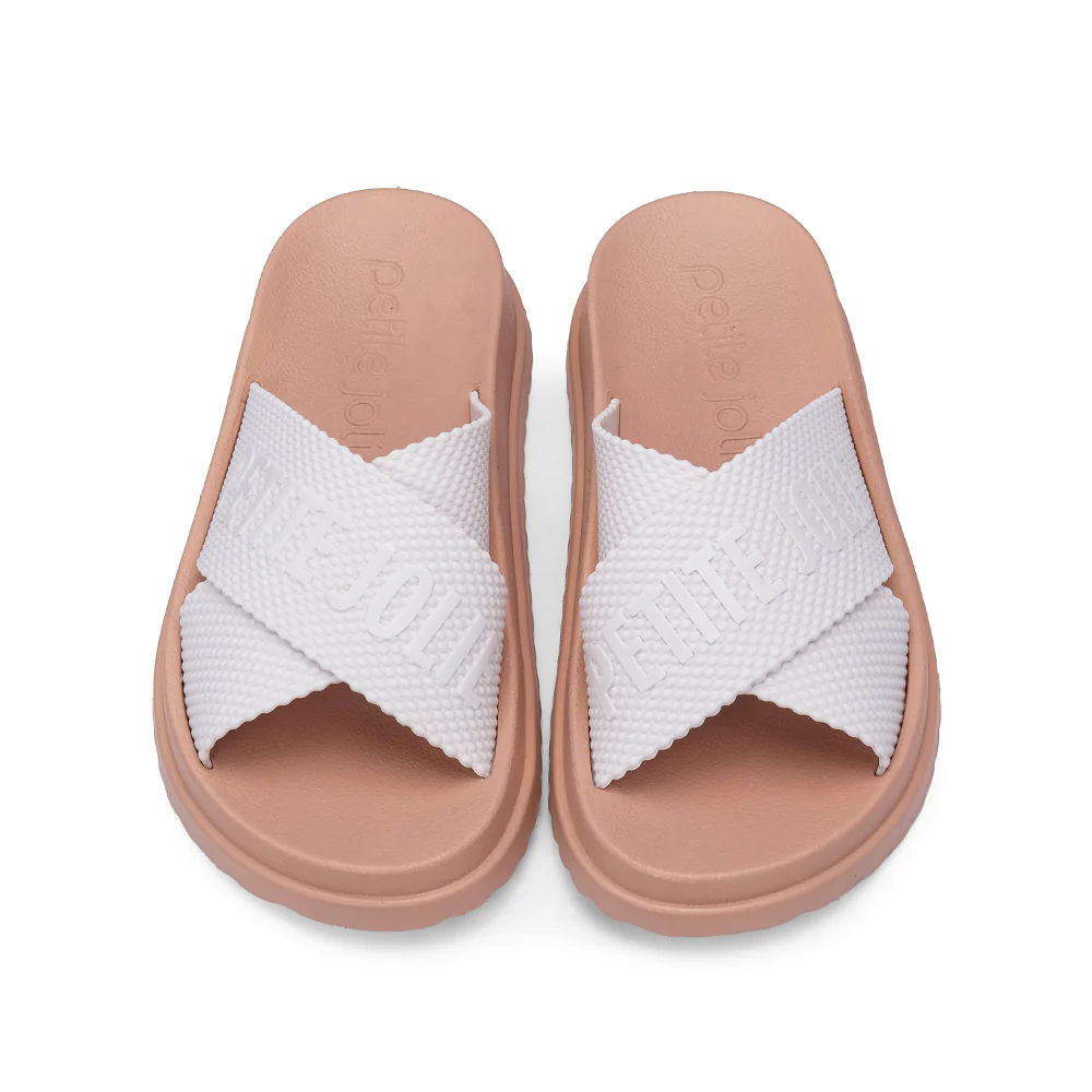 Chinelo Praia Mulher Bege E Branco - Image 5