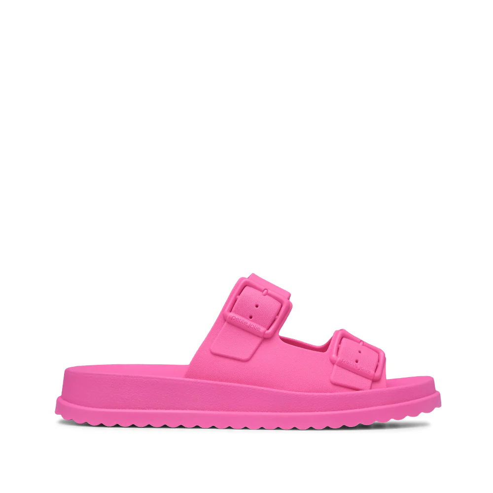 Chinelo Salto Raso Mulher Pele Sintética Fuxia