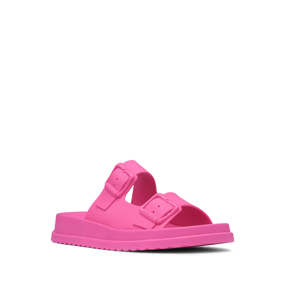 Chinelo Salto Raso Mulher Pele Sintética Fuxia - Image 3