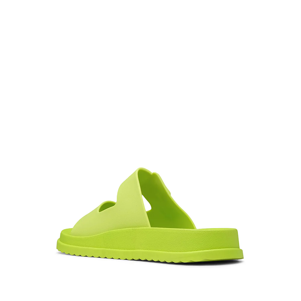 Chinelo Salto Raso Mulher Pele Sintética Limão - Image 4