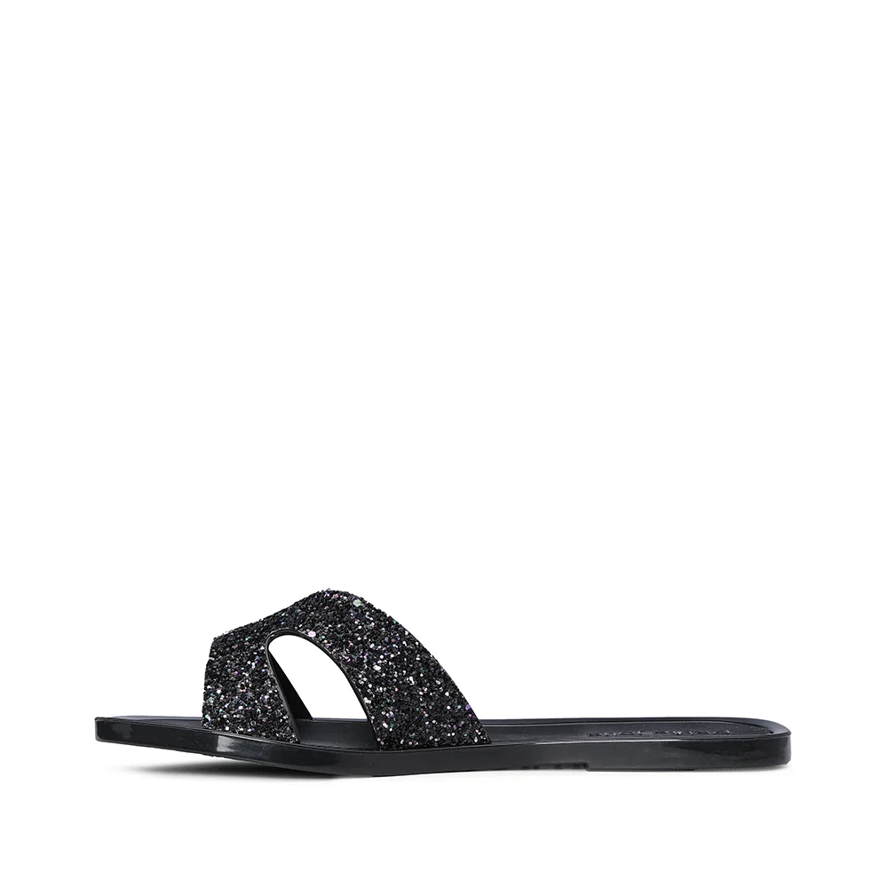 Chinelo Salto Raso Mulher Pele Sintética Preto - Image 2