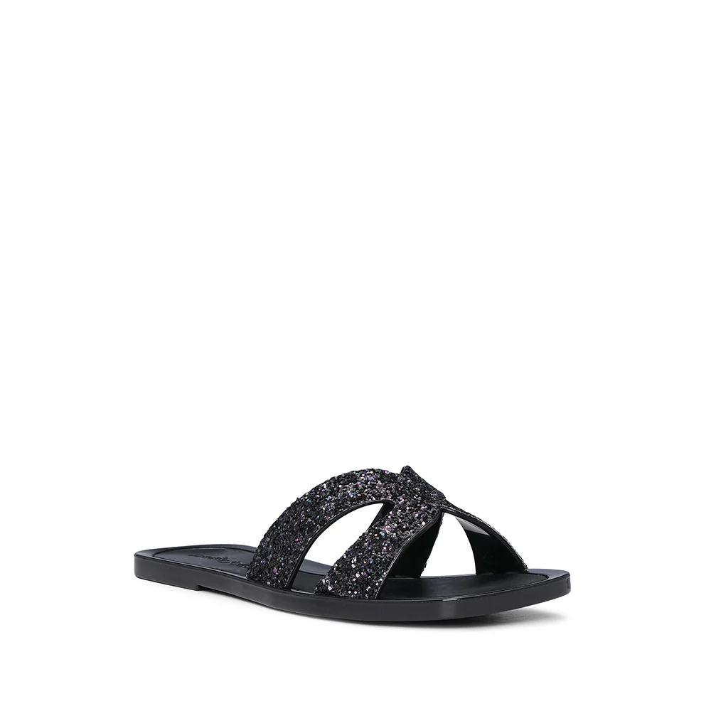 Chinelo Salto Raso Mulher Pele Sintética Preto - Image 3