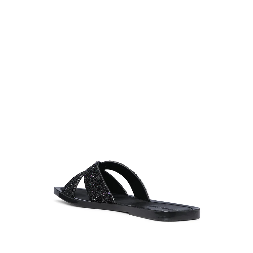 Chinelo Salto Raso Mulher Pele Sintética Preto - Image 4