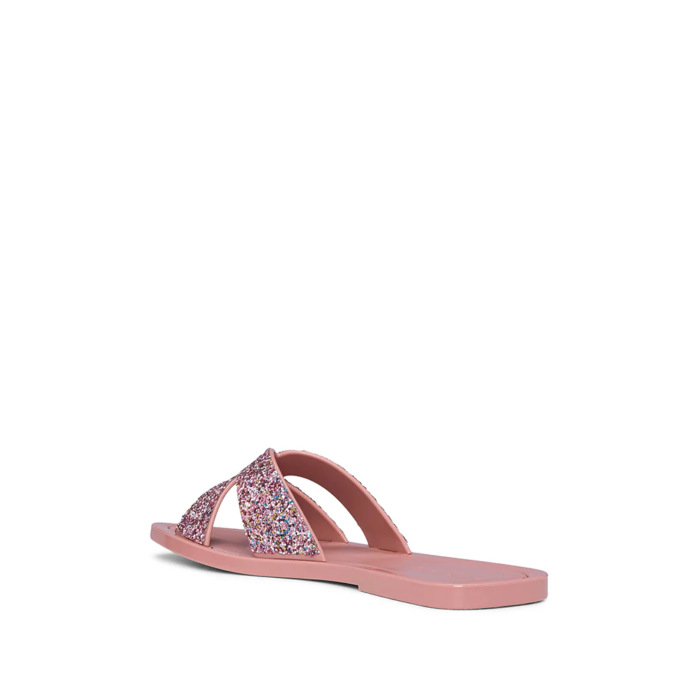 Chinelo Salto Raso Mulher Pele Sintética Rosa - Image 4